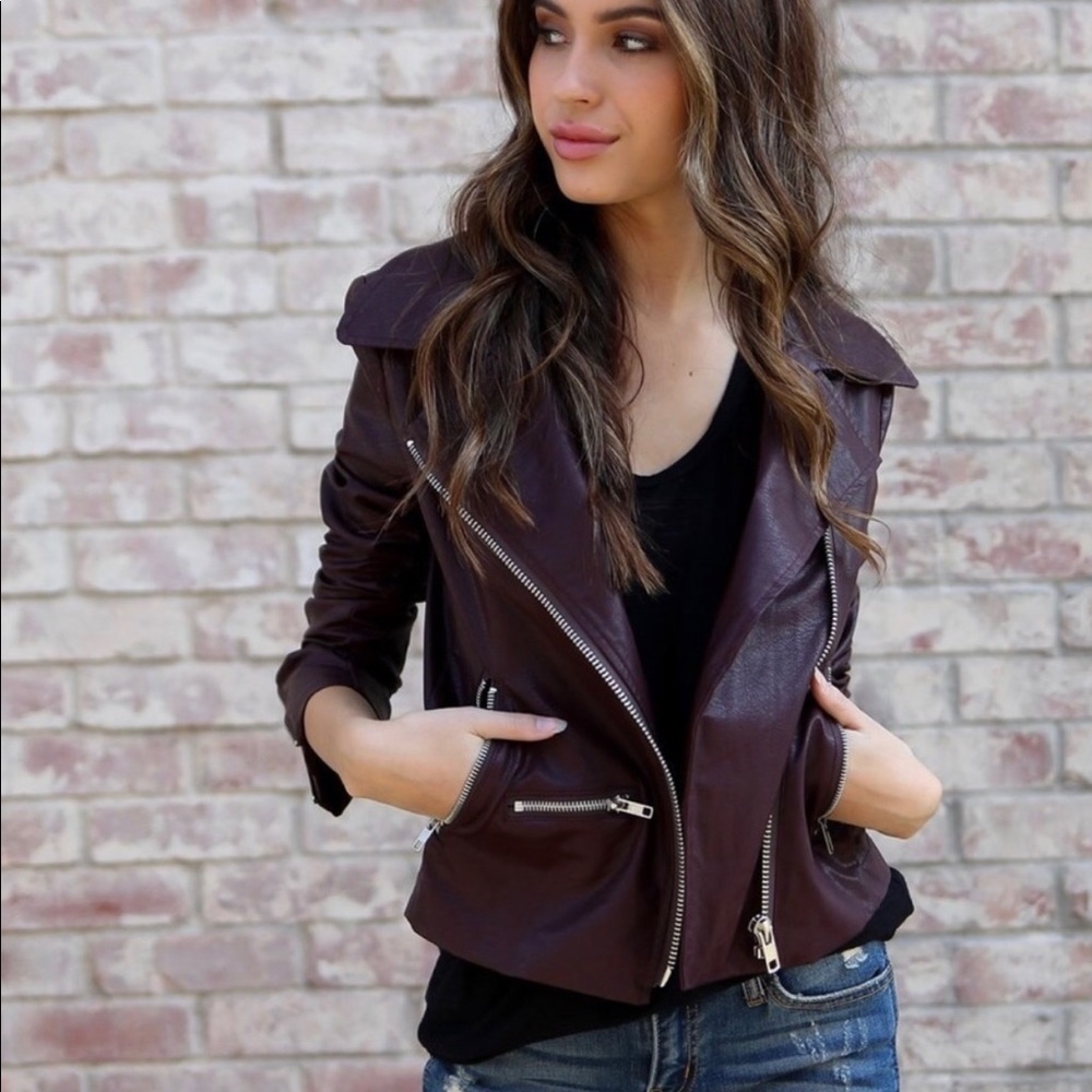 Faux Leather Moto Jacket NWOT
